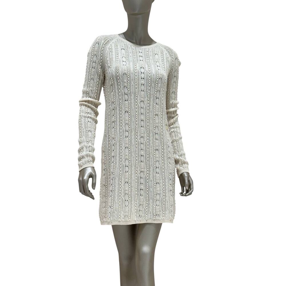 Chanel Knit Cream Wool Blend Dress Sz.40